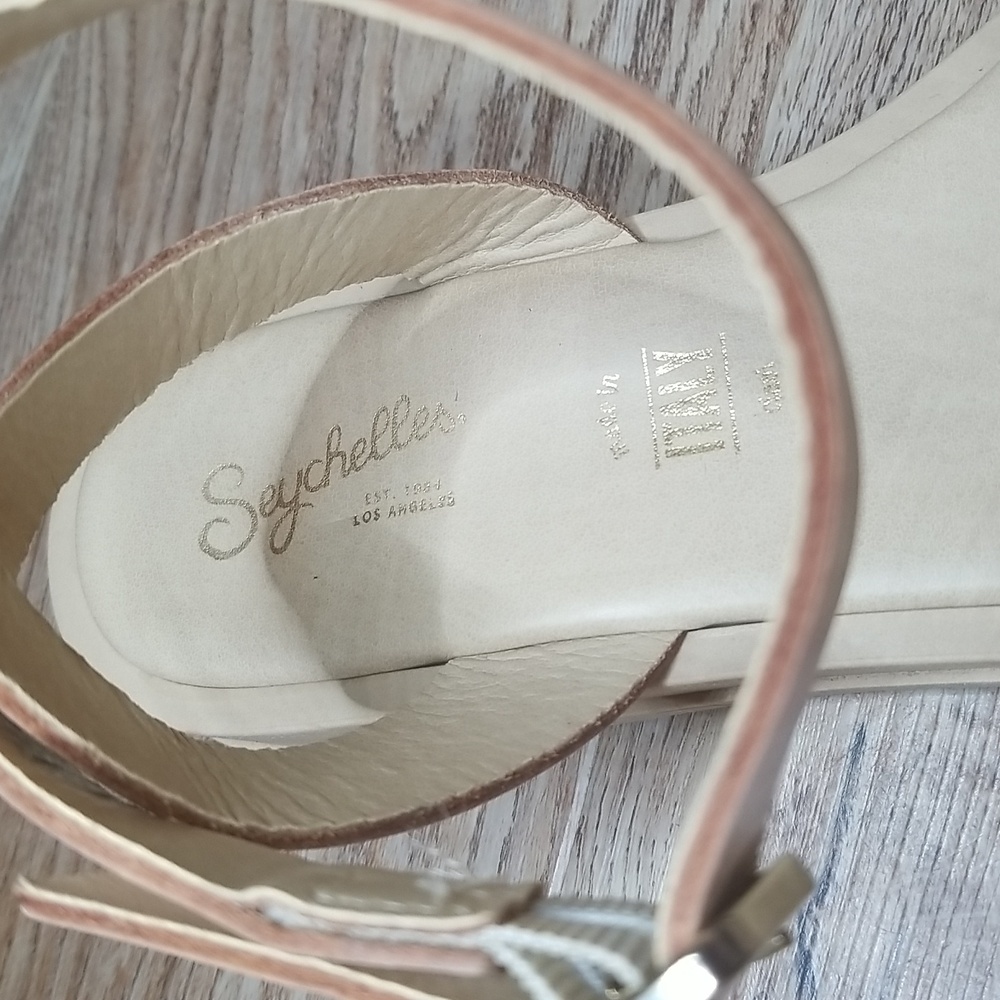 Seychelles Note To Self Anthropologie Womens Open Toe Ankle Wrap Flat Tan Sandal - Picture 9 of 11